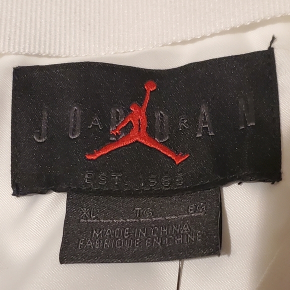 New Air Jordan JumpMan Flight White  Jacket Loose Fit Mens Size XL Y2K - Picture 7 of 13